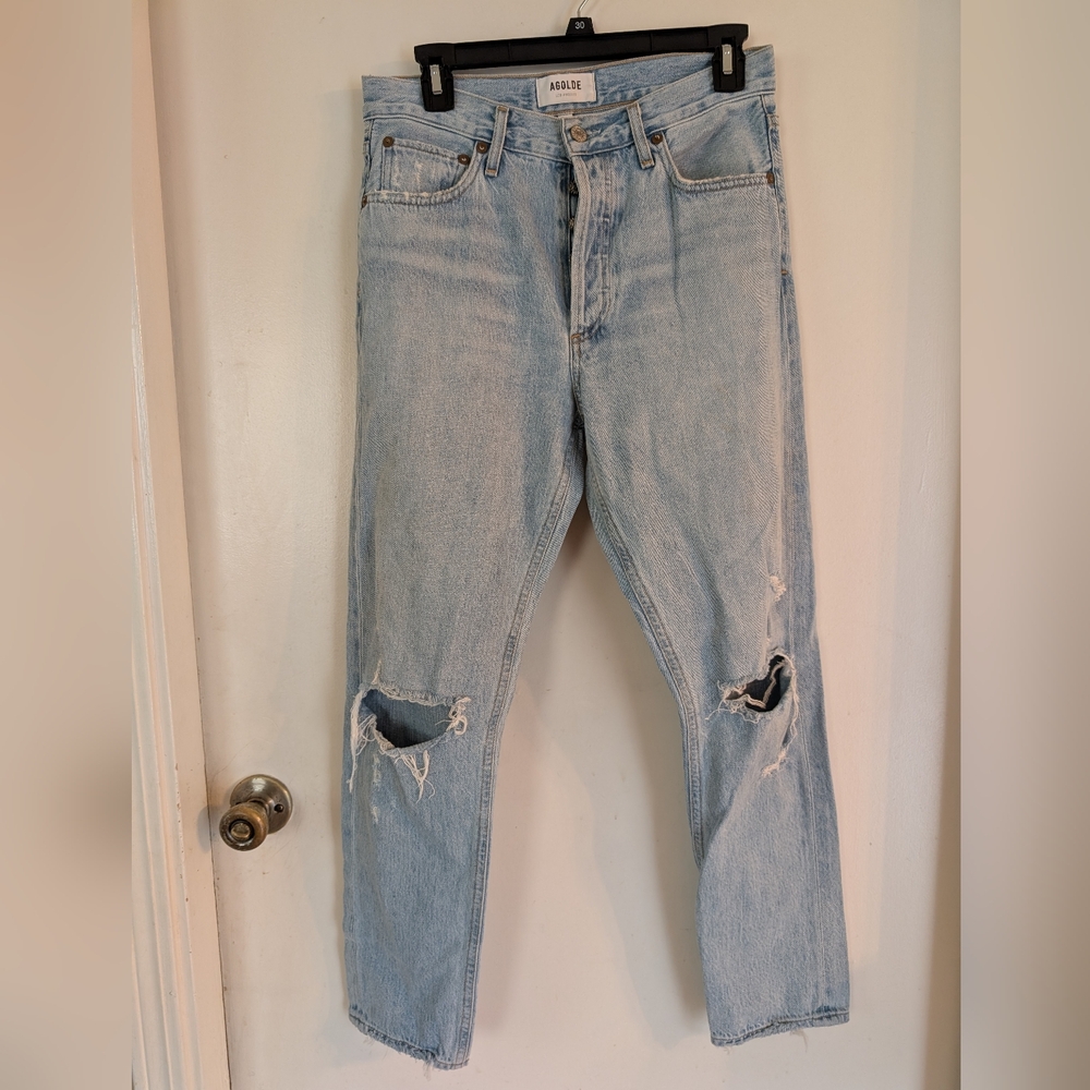 AGOLDE Jamie High Rise Classic Button Fly Jeans 26